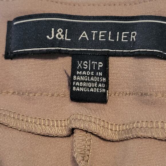 J&L Atelier Leggings or Stretch Pants Size XS/TP Taupe Color Very Clean - Picture 3 of 9